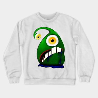 Green big eye monster Crewneck Sweatshirt